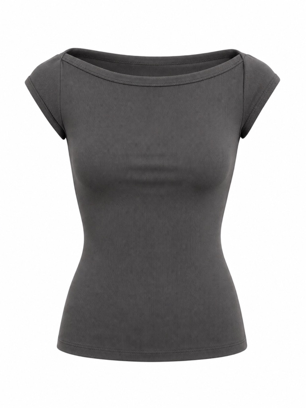 ❁ 3/$15 ❁ Zara Gray Ribbed Short Sleeve Top, Size Small